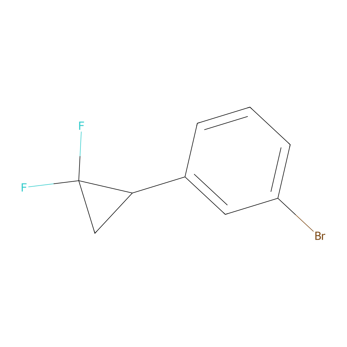 1-Bromo-3-(2,2-difluorocyclopropyl)benzene molecular structure, CAS 1393563-14-8