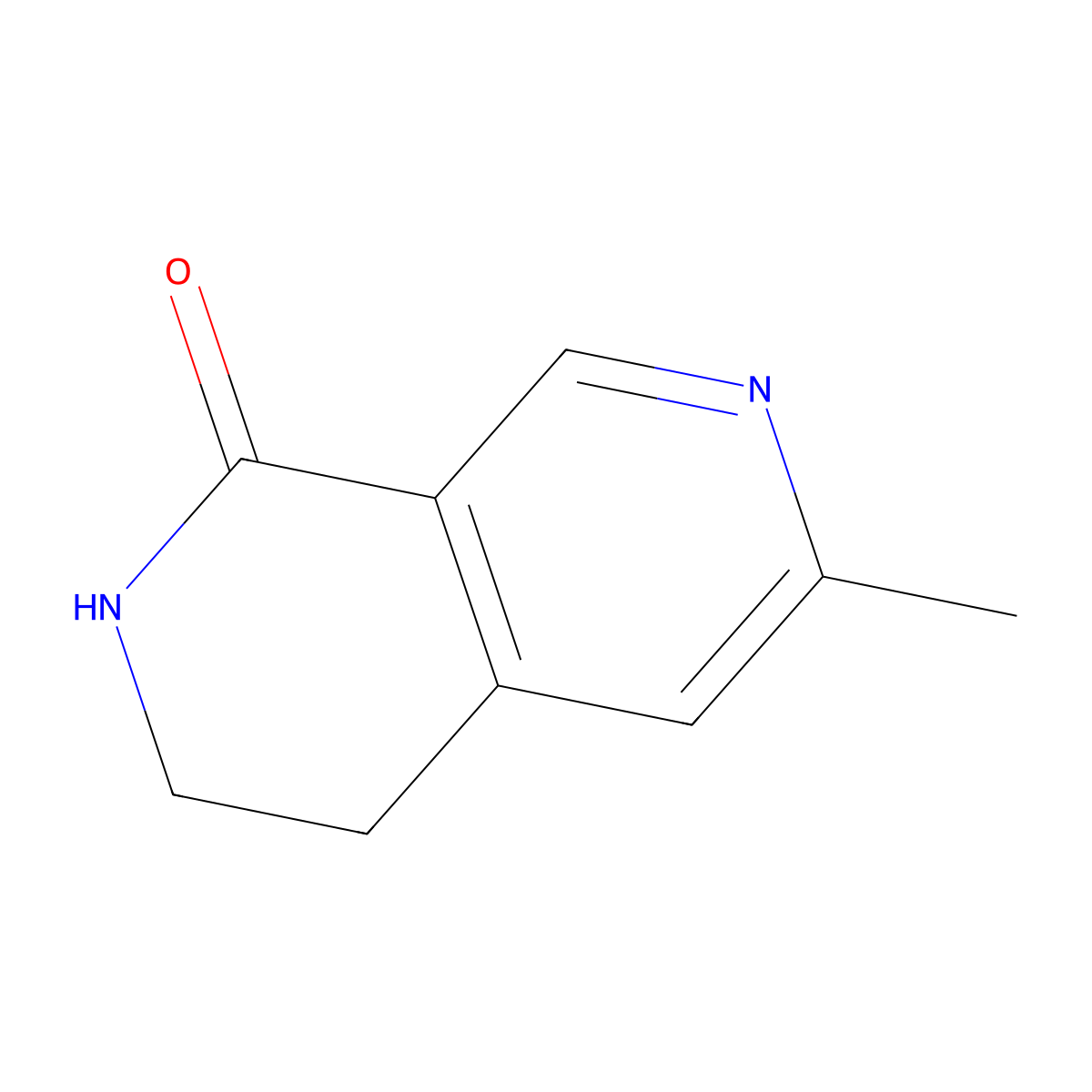 6-Methyl-1,2,3,4-tetrahydro-2,7-naphthyridin-1-one molecular structure, CAS 1393563-39-7