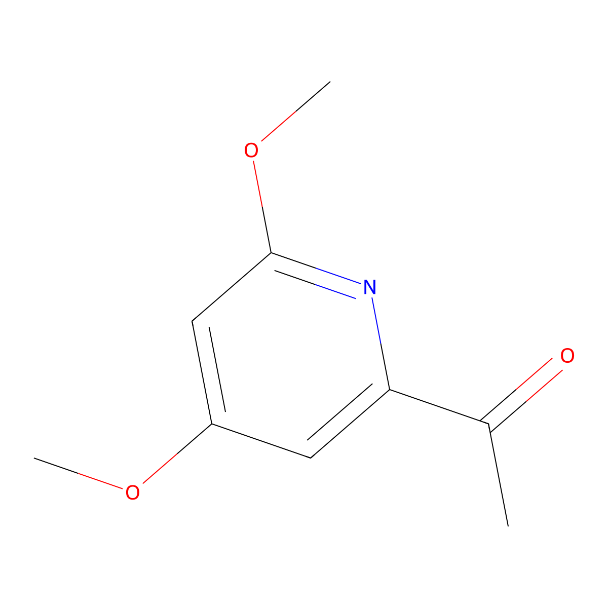 1-(4,6-Dimethoxypyridin-2-YL)ethanone molecular structure, CAS 1393563-42-2