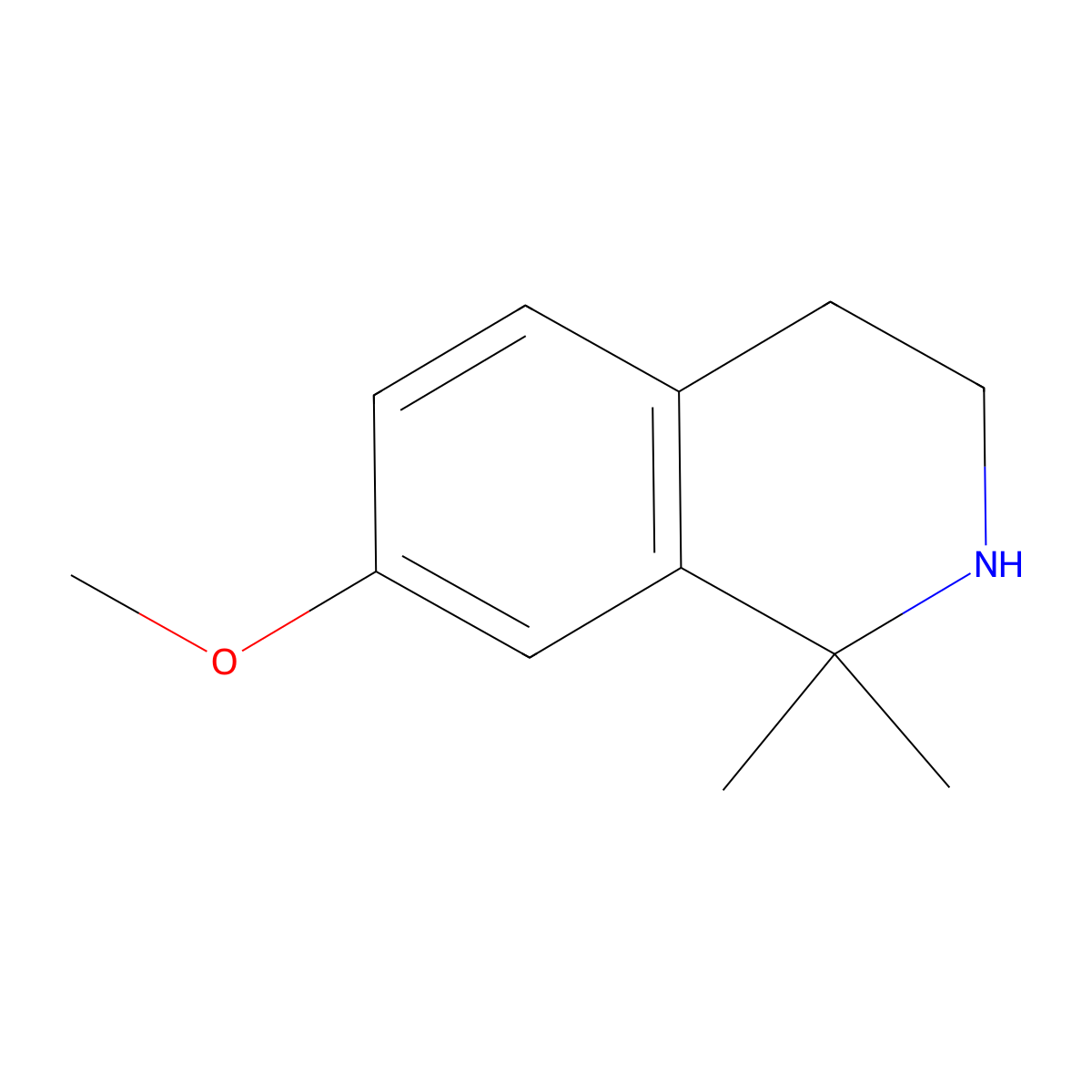 7-Methoxy-1,1-dimethyl-1,2,3,4-tetrahydroisoquinoline molecular structure, CAS 1393563-43-3