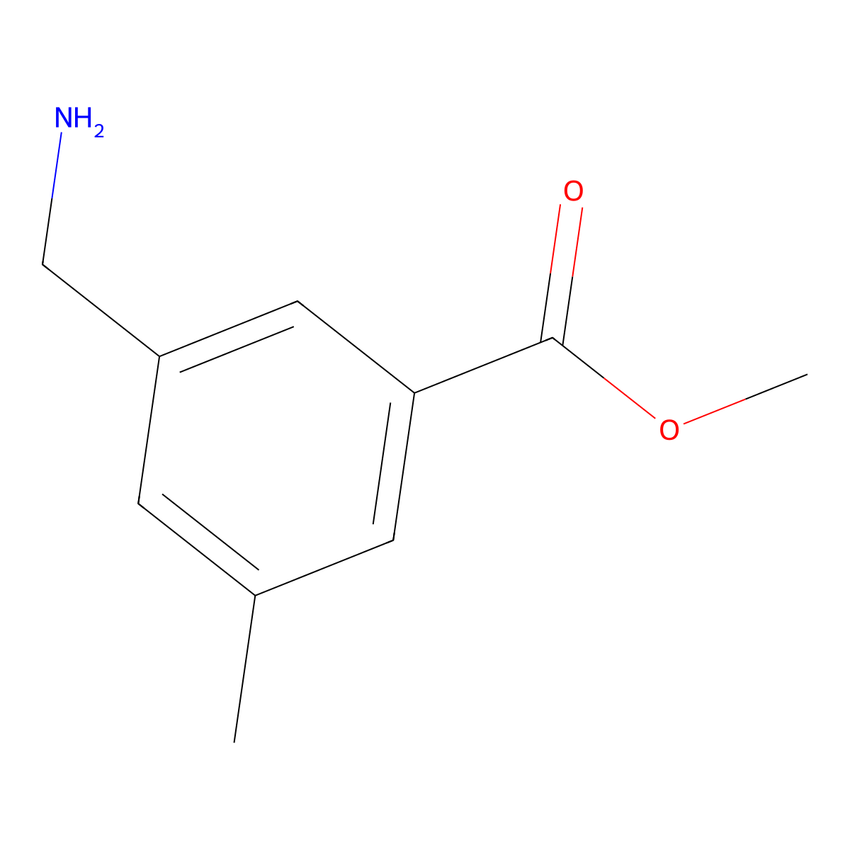 Methyl 3-(aminomethyl)-5-methylbenzoate molecular structure, CAS 1393563-46-6