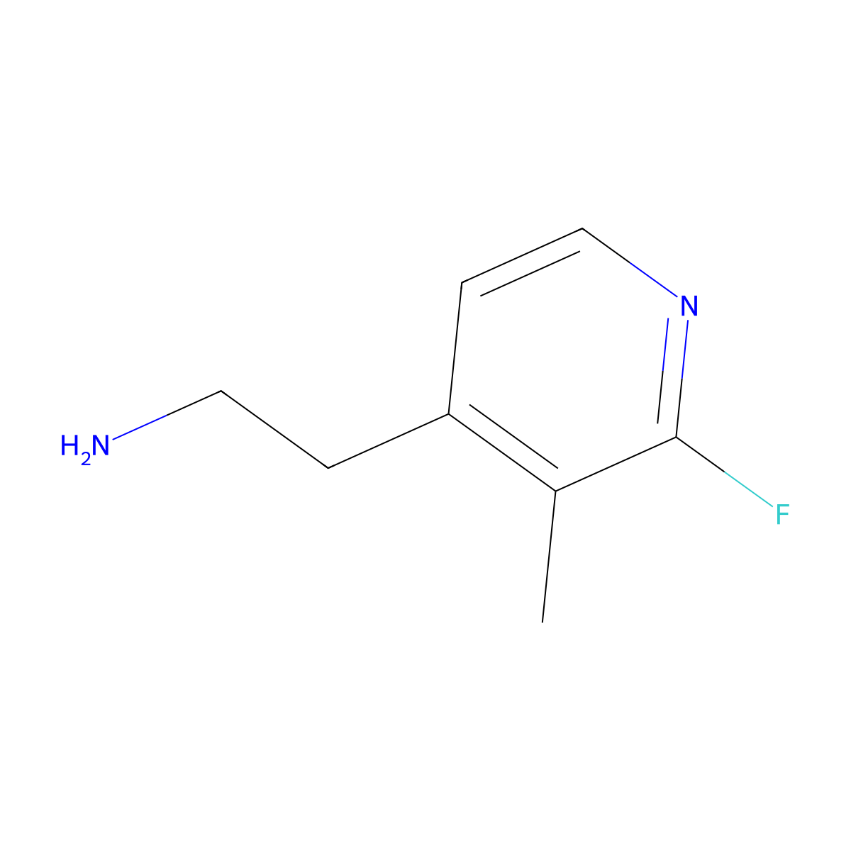 2-(2-Fluoro-3-methylpyridin-4-YL)ethanamine molecular structure, CAS 1393566-24-9