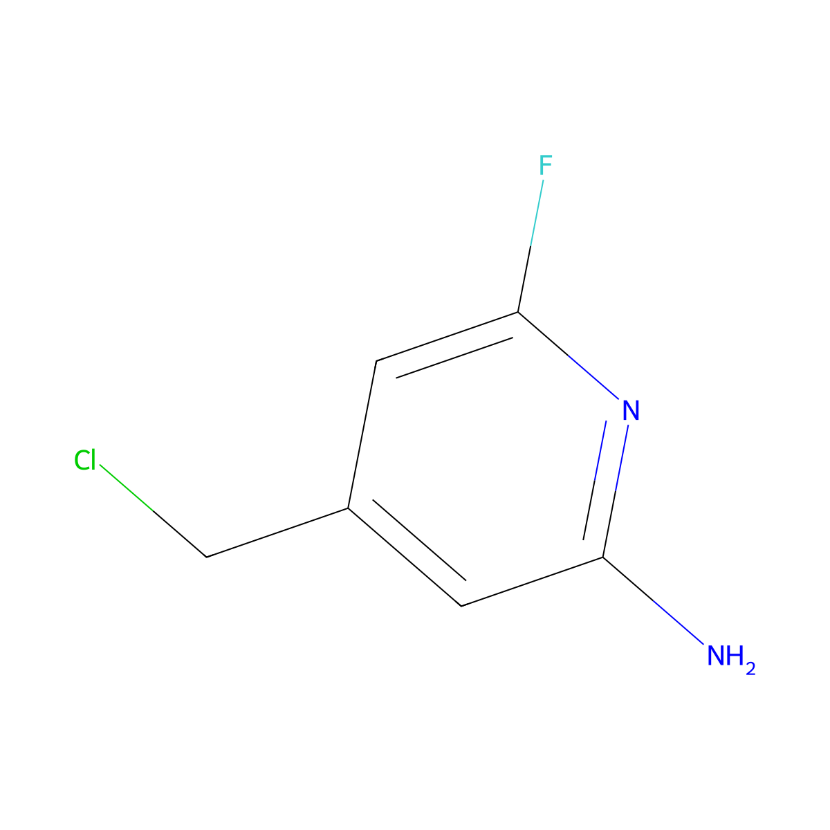 4-(Chloromethyl)-6-fluoropyridin-2-amine molecular structure, CAS 1393566-26-1