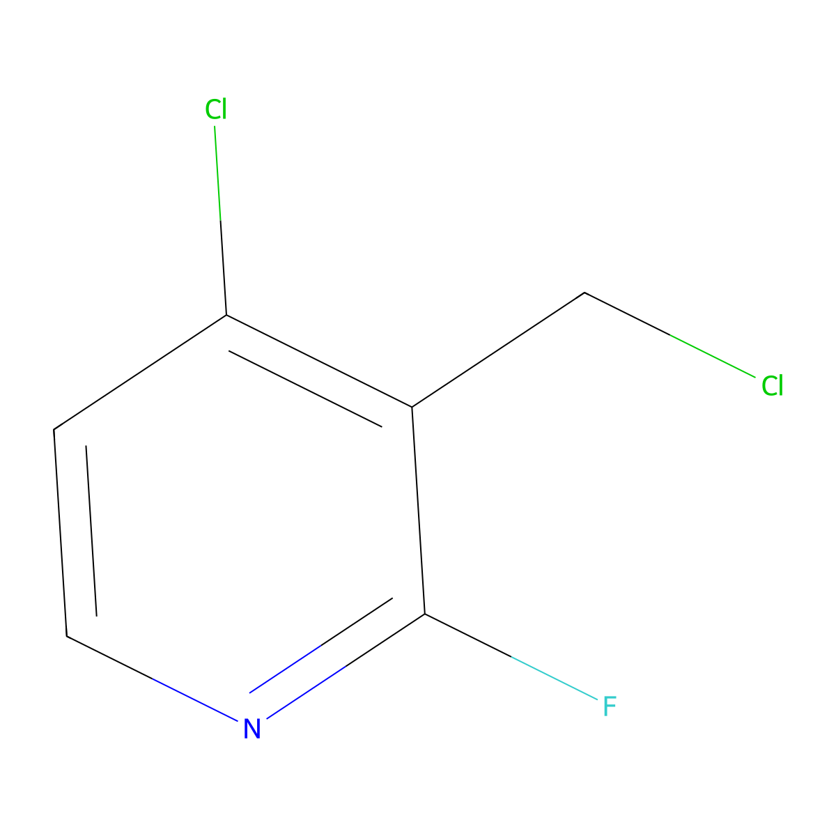 4-Chloro-3-(chloromethyl)-2-fluoropyridine molecular structure, CAS 1393566-57-8