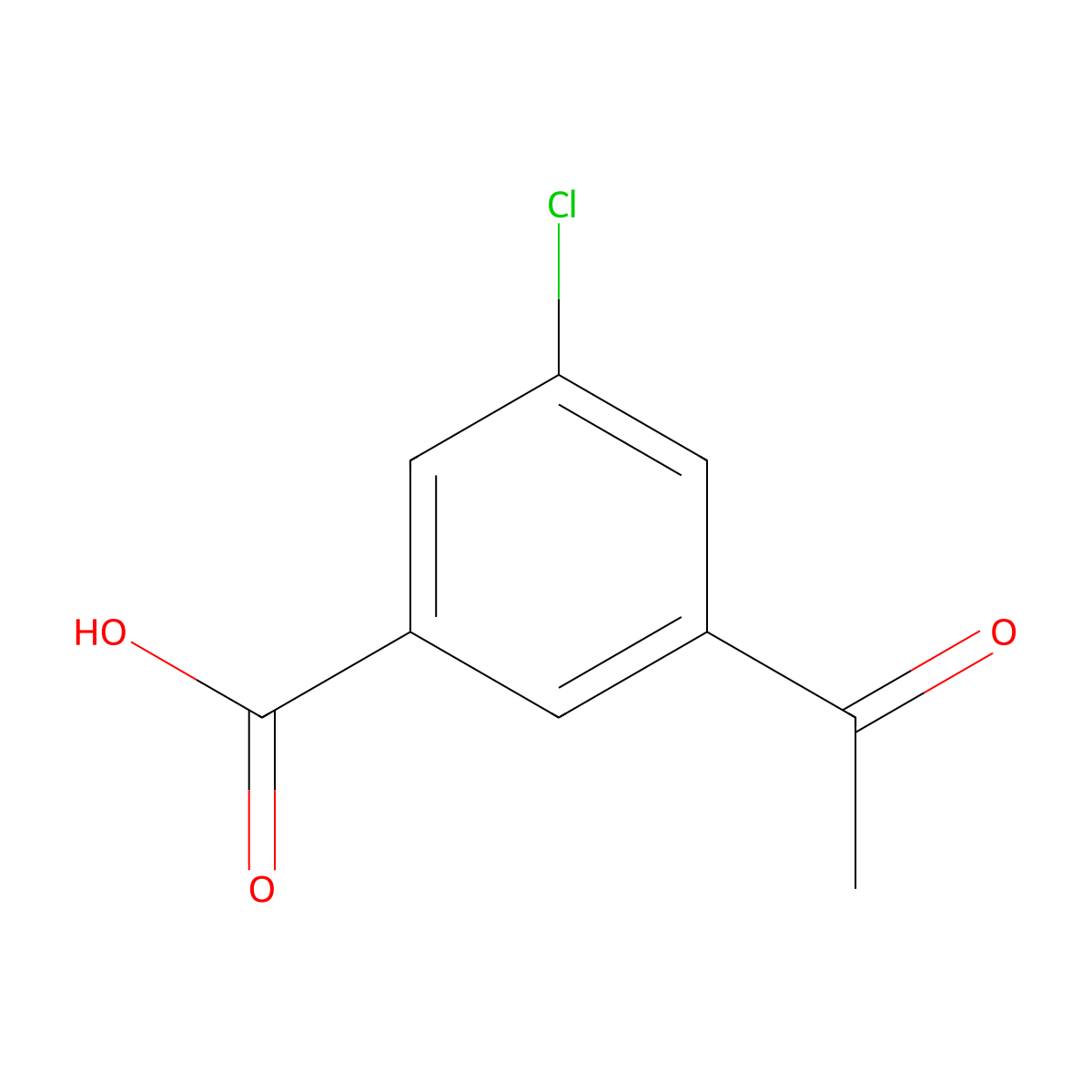 3-Acetyl-5-chlorobenzoic acid molecular structure, CAS 1393566-58-9