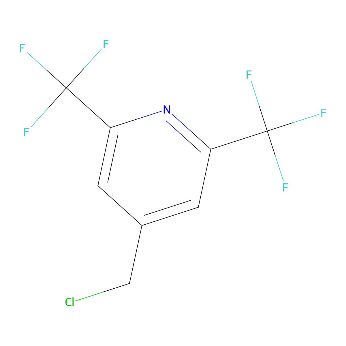 4-(Chloromethyl)-2,6-bis(trifluoromethyl)pyridine molecular structure, CAS 1393566-66-9