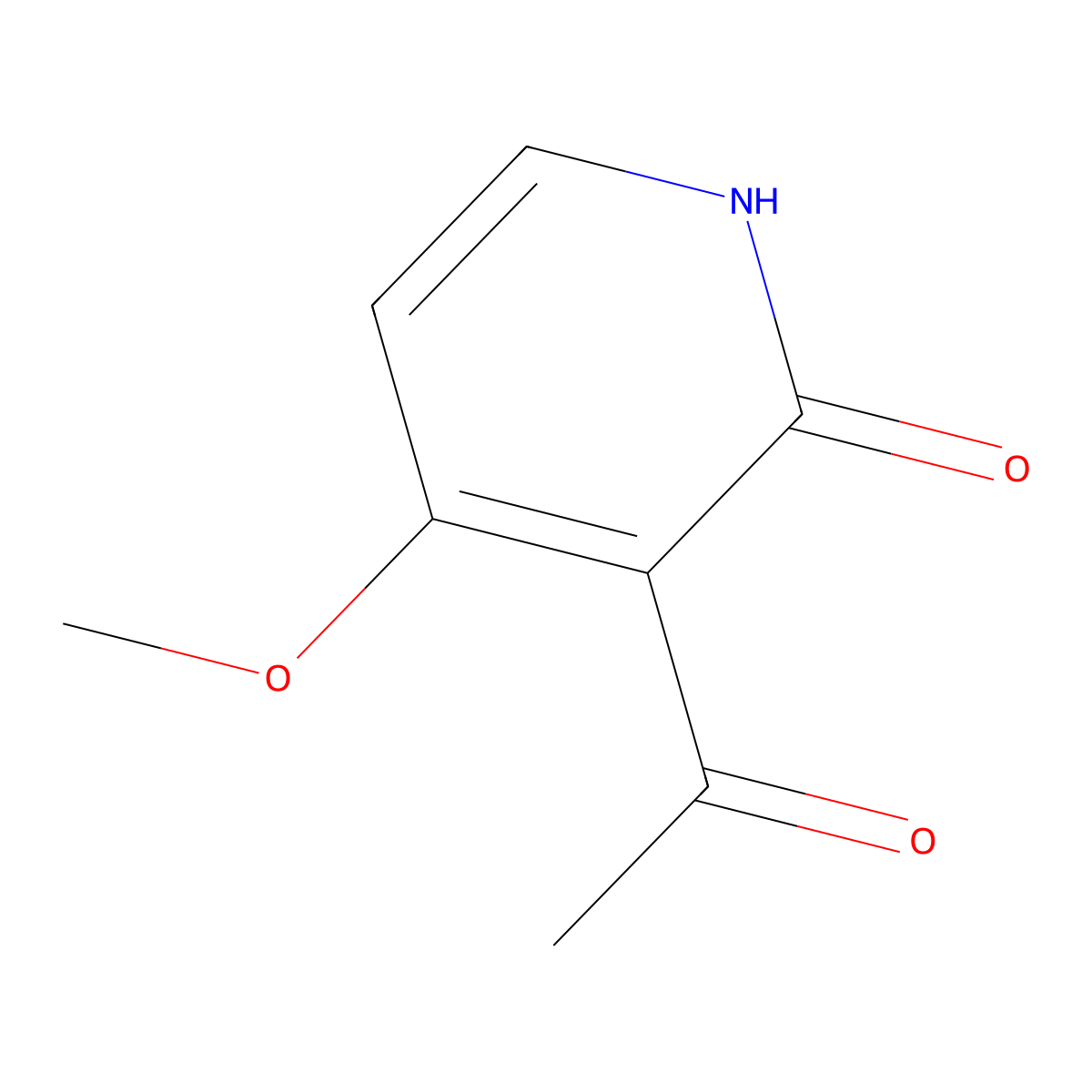 3-Acetyl-4-methoxypyridin-2(1H)-one molecular structure, CAS 1393566-72-7