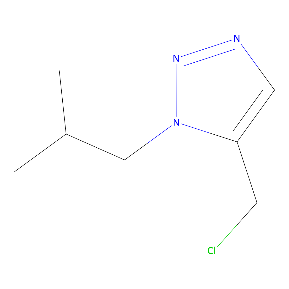 5-(Chloromethyl)-1-isobutyl-1H-1,2,3-triazole molecular structure, CAS 1393567-09-3