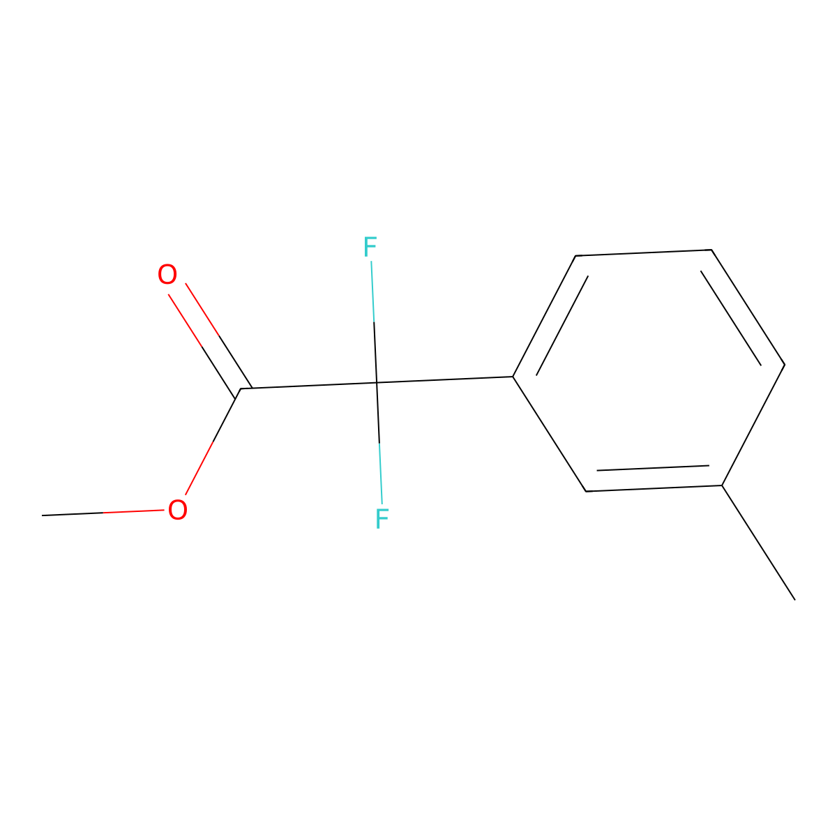 Methyl difluoro(3-methylphenyl)acetate molecular structure, CAS 1393567-33-3