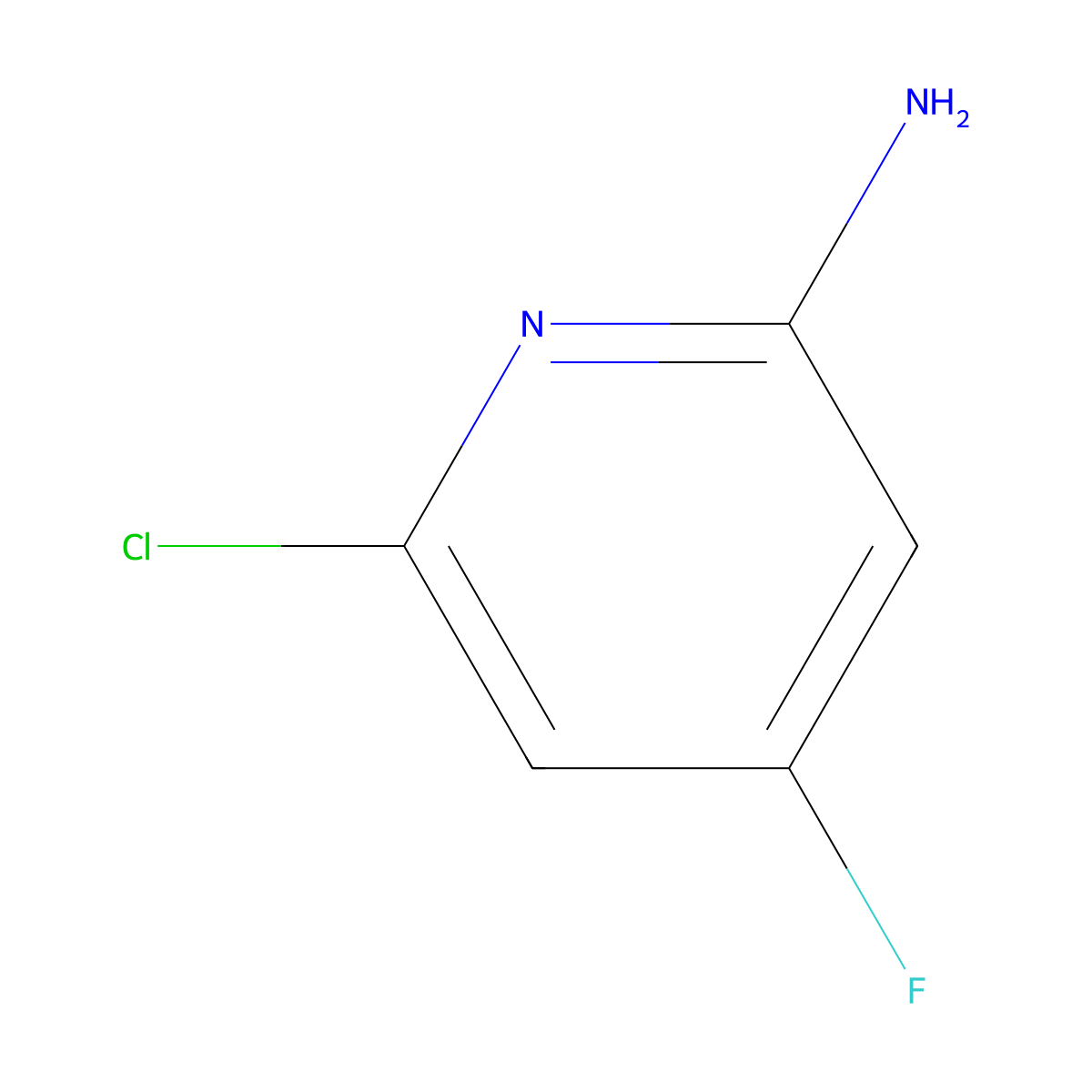 6-Chloro-4-fluoropyridin-2-amine molecular structure, CAS 1393567-36-6