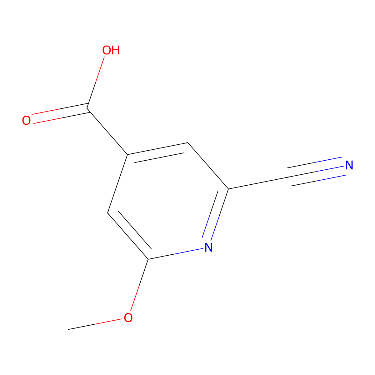 2-Cyano-6-methoxyisonicotinic acid molecular structure, CAS 1393567-37-7