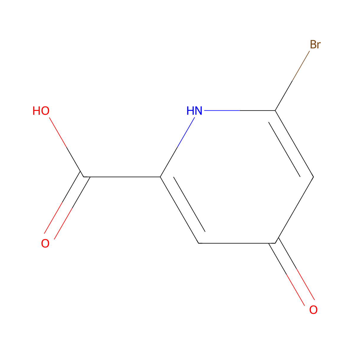 6-Bromo-4-hydroxypicolinic acid molecular structure, CAS 1393567-38-8