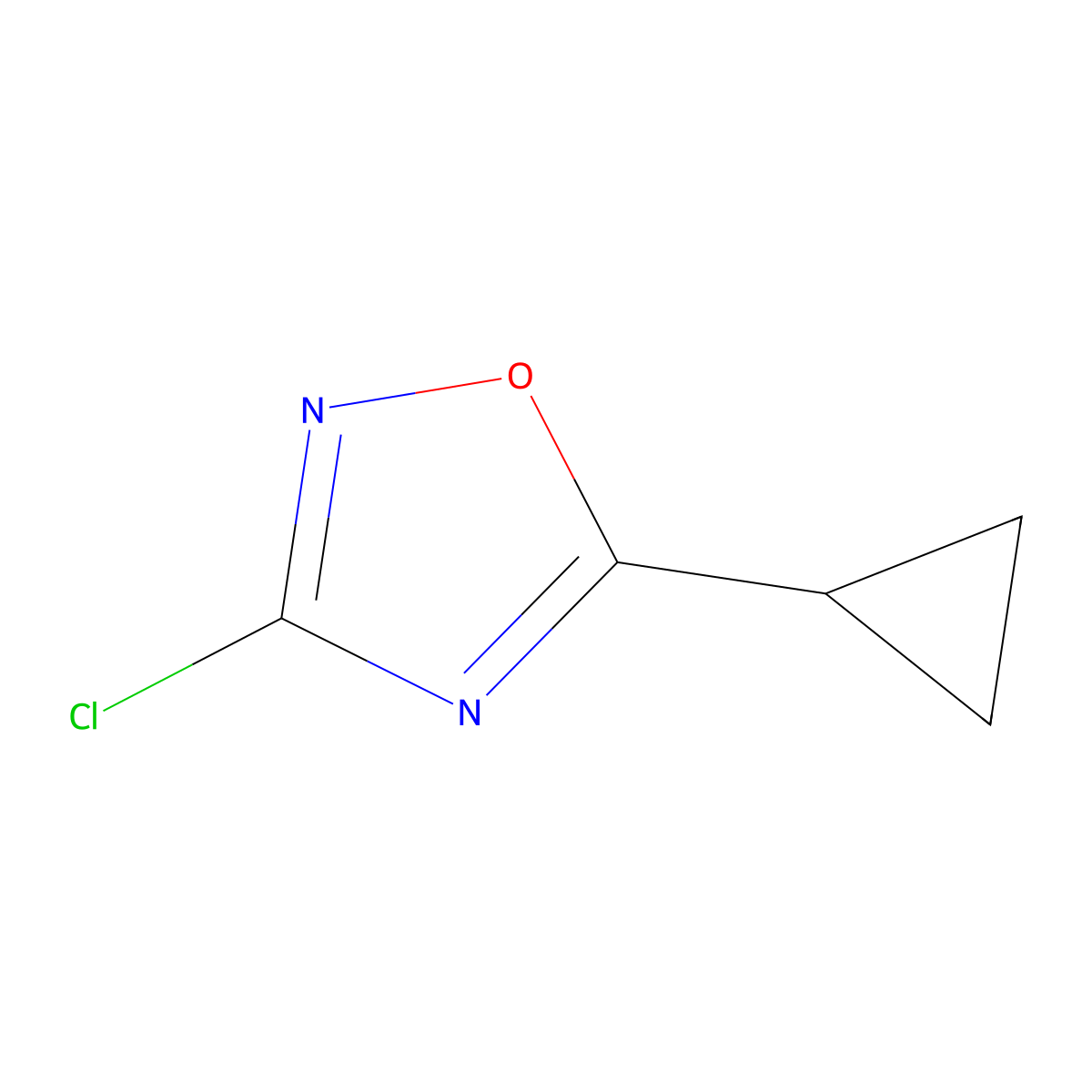 3-Chloro-5-cyclopropyl-1,2,4-oxadiazole molecular structure, CAS 1393567-40-2