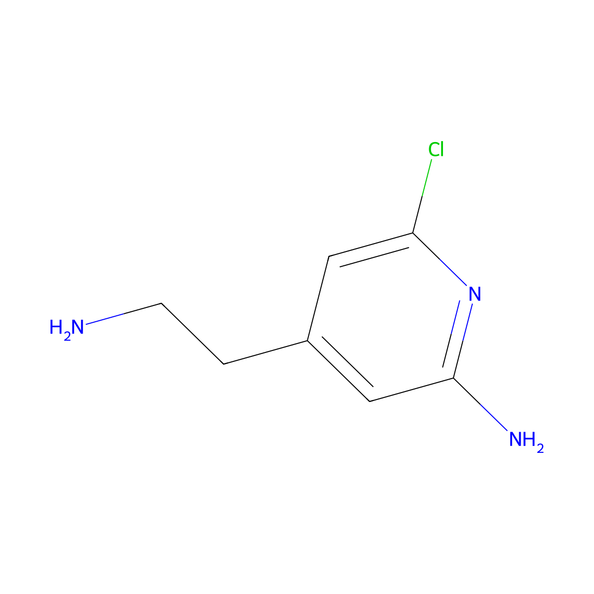 4-(2-Aminoethyl)-6-chloropyridin-2-amine molecular structure, CAS 1393567-48-0