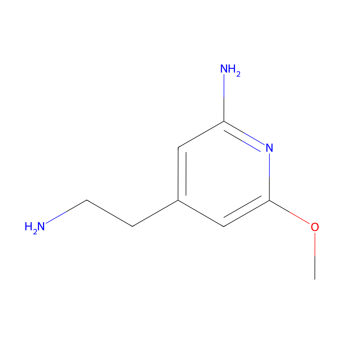 4-(2-Aminoethyl)-6-methoxypyridin-2-amine molecular structure, CAS 1393567-93-5
