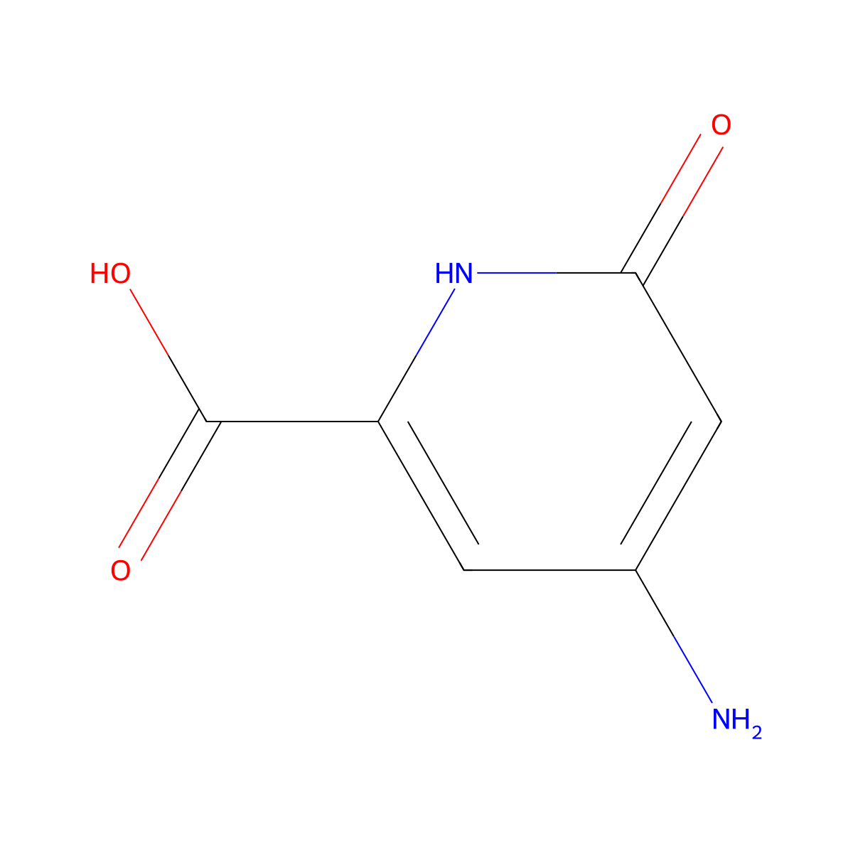 4-Amino-6-hydroxypyridine-2-carboxylic acid molecular structure, CAS 1393568-03-0