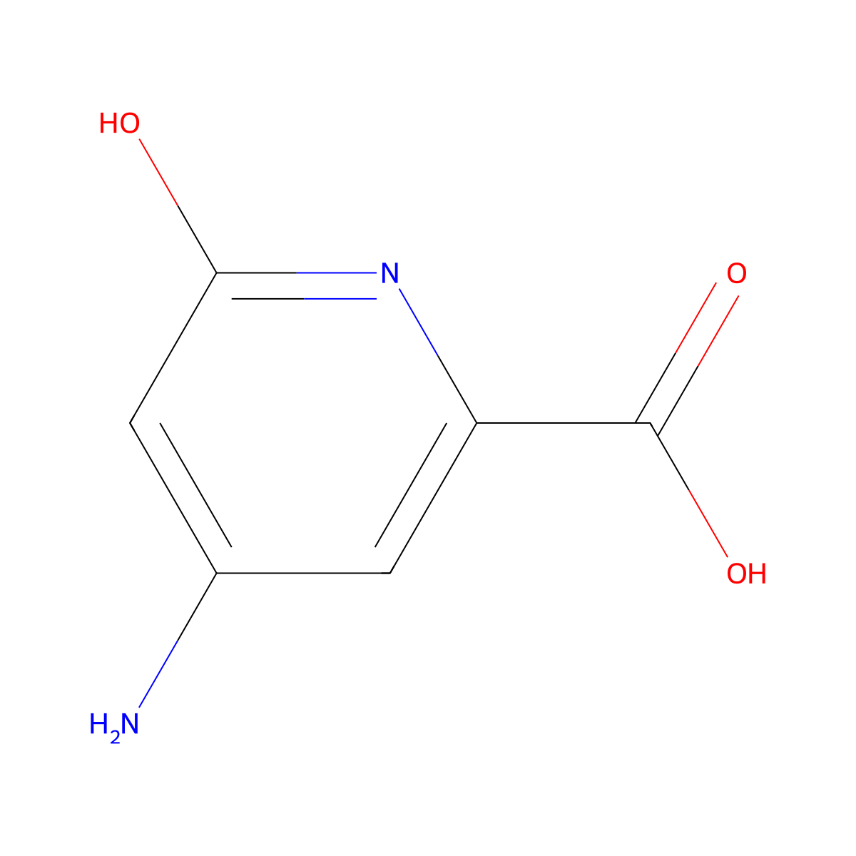 4-Amino-6-hydroxypyridine-2-carboxylic acid molecular structure, CAS 1393568-03-0