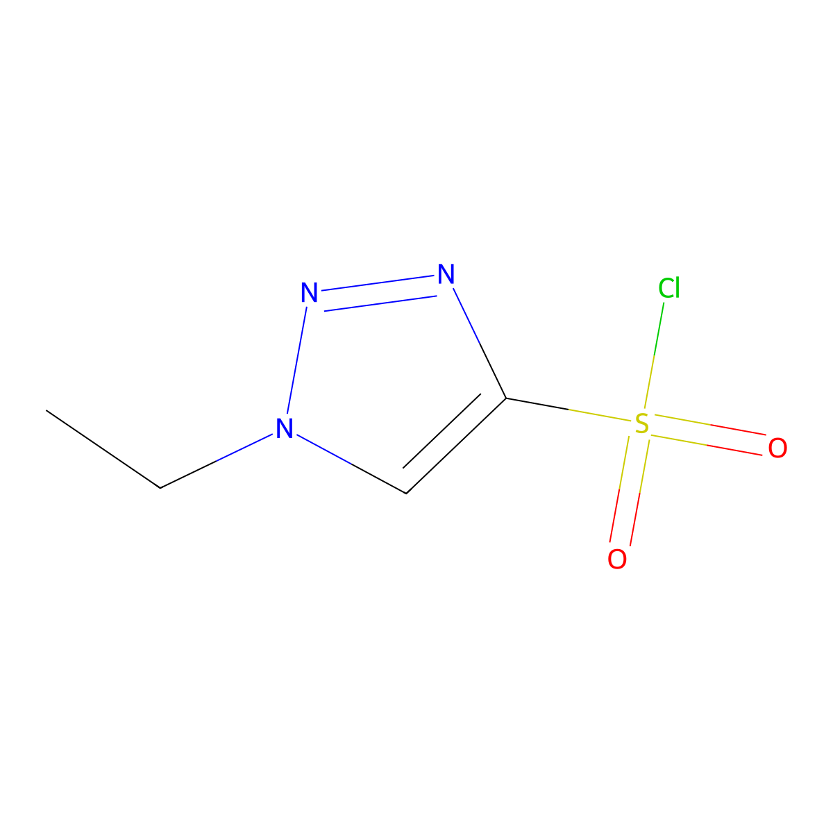 1-ethyl-1H-1,2,3-triazole-4-sulfonyl chloride molecular structure, CAS 1393568-12-1