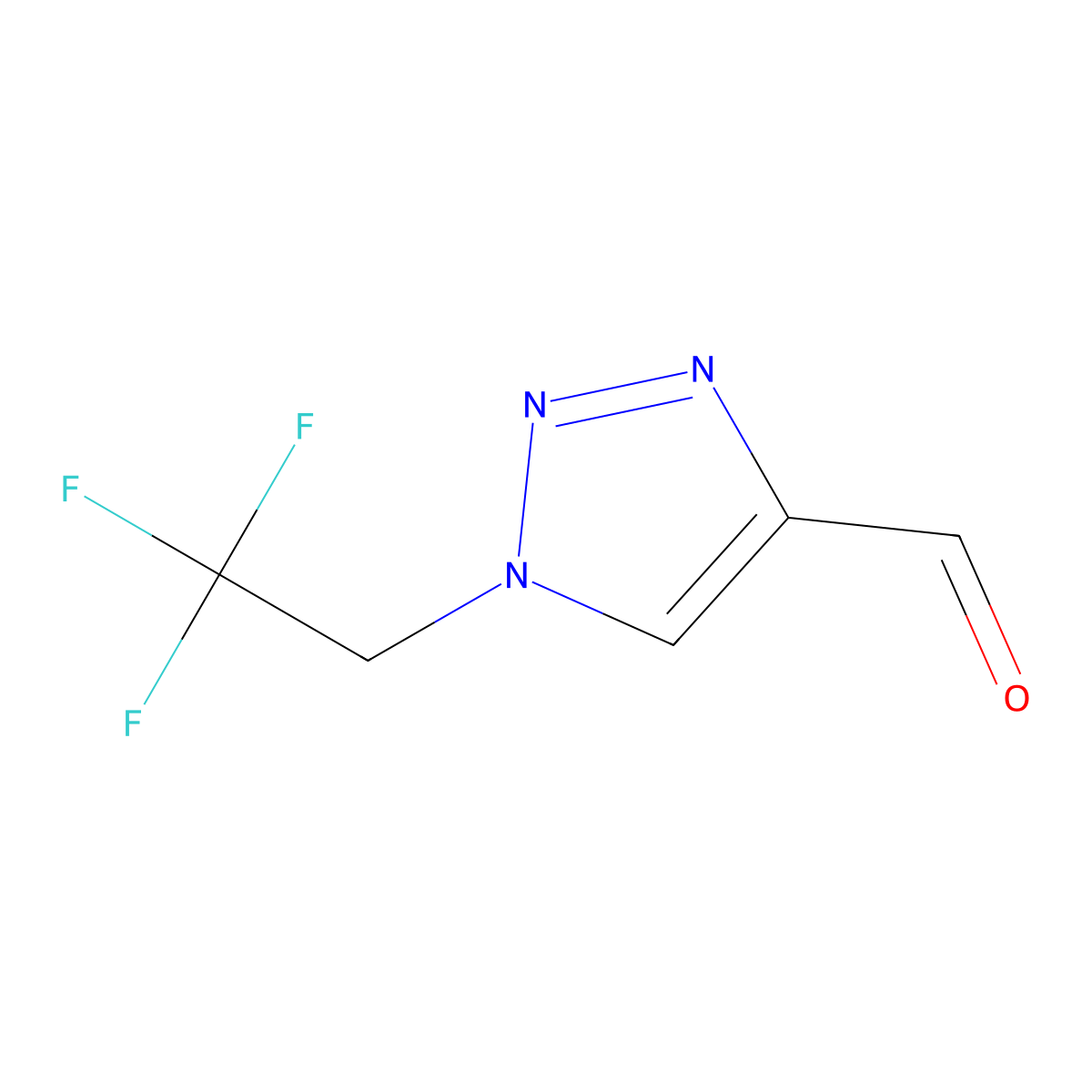 1-(2,2,2-Trifluoroethyl)-1H-1,2,3-triazole-4-carbaldehyde molecular structure, CAS 1393568-30-3