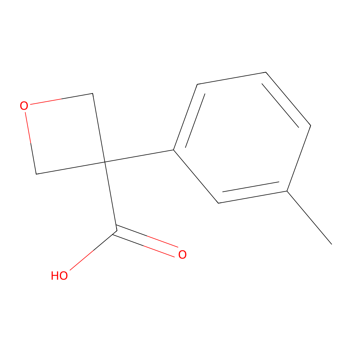 3-(3-Methylphenyl)oxetane-3-carboxylic acid molecular structure, CAS 1393568-32-5