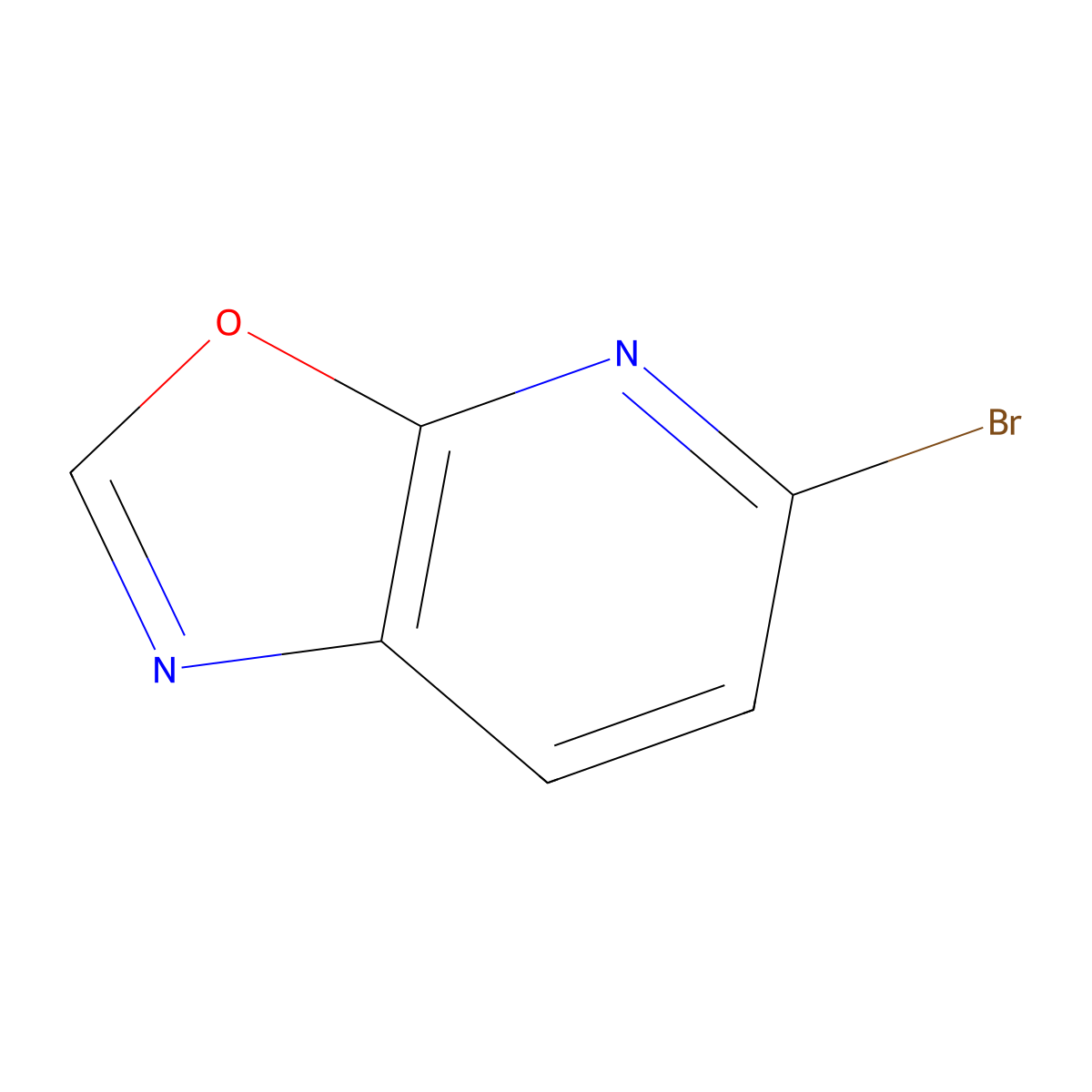 5-Bromooxazolo[5,4-b]pyridine molecular structure, CAS 1393568-42-7