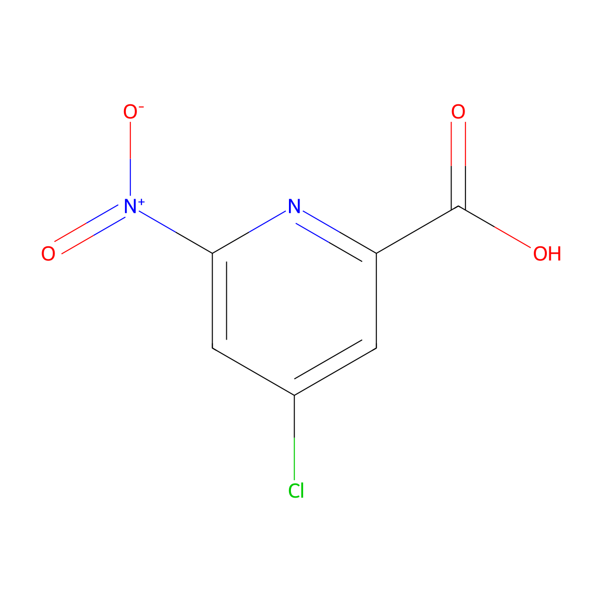 4-Chloro-6-nitropicolinic acid molecular structure, CAS 1393569-52-2