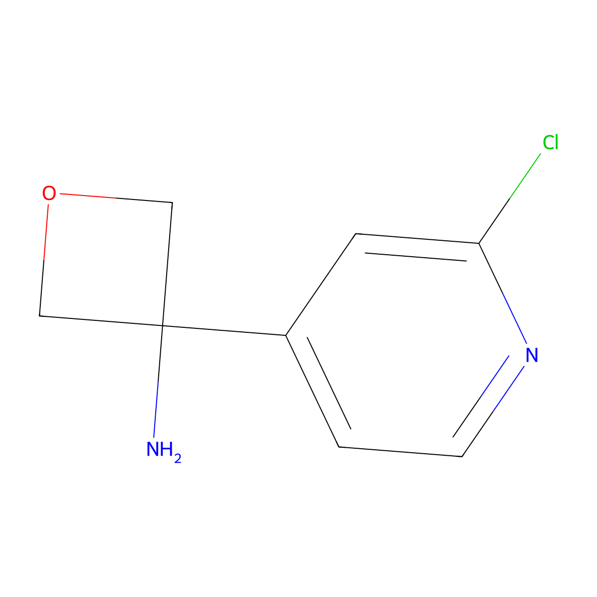 3-(2-Chloropyridin-4-YL)oxetan-3-amine molecular structure, CAS 1393569-55-5