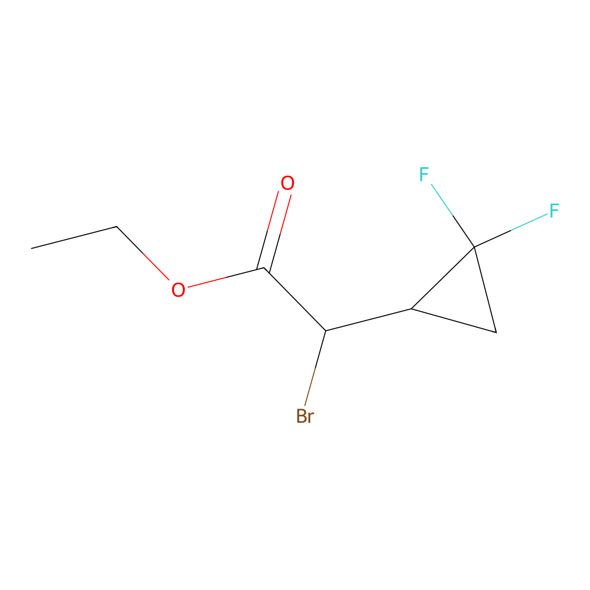 Ethyl 2-bromo-2-(2,2-difluorocyclopropyl)acetate molecular structure, CAS 1393569-59-9