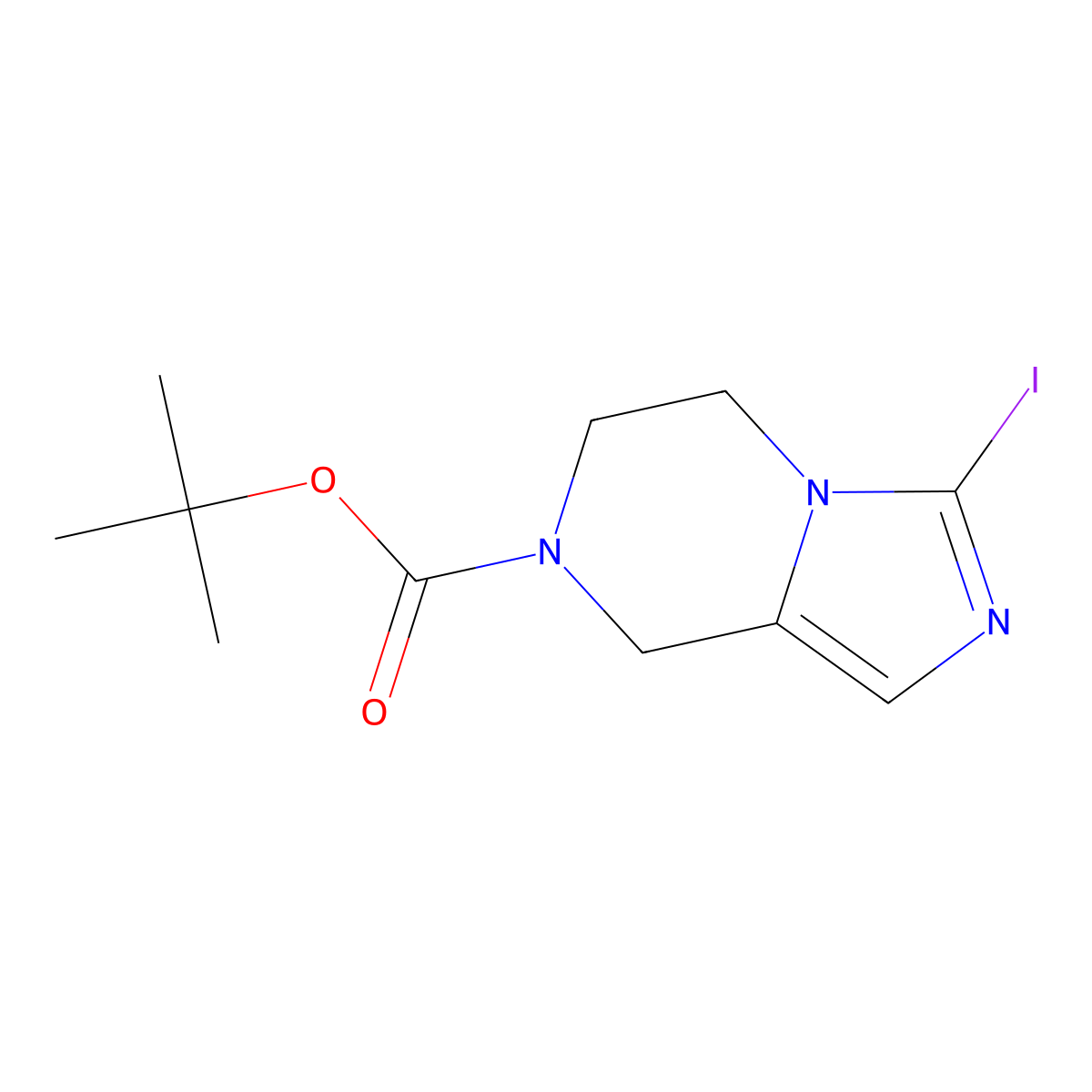 tert-Butyl 3-iodo-5,6-dihydroimidazo[1,5-a]pyrazine-7(8H)-carboxylate molecular structure, CAS 1393569-69-1