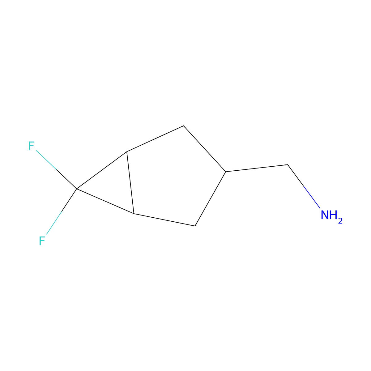 {6,6-Difluorobicyclo[3.1.0]hexan-3-yl}methanamine molecular structure, CAS 1393570-03-0