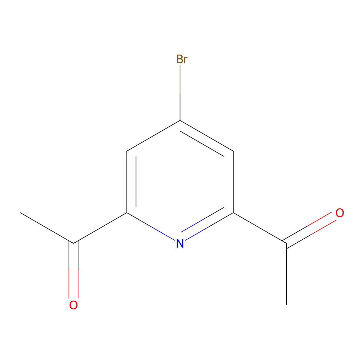 4-Bromo-2,6-diacetylpyridine molecular structure, CAS 1393570-07-4