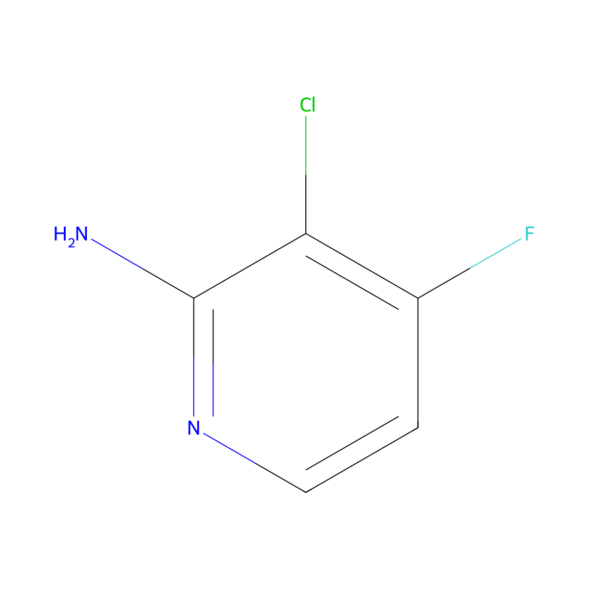 3-Chloro-4-fluoropyridin-2-amine molecular structure, CAS 1393570-09-6