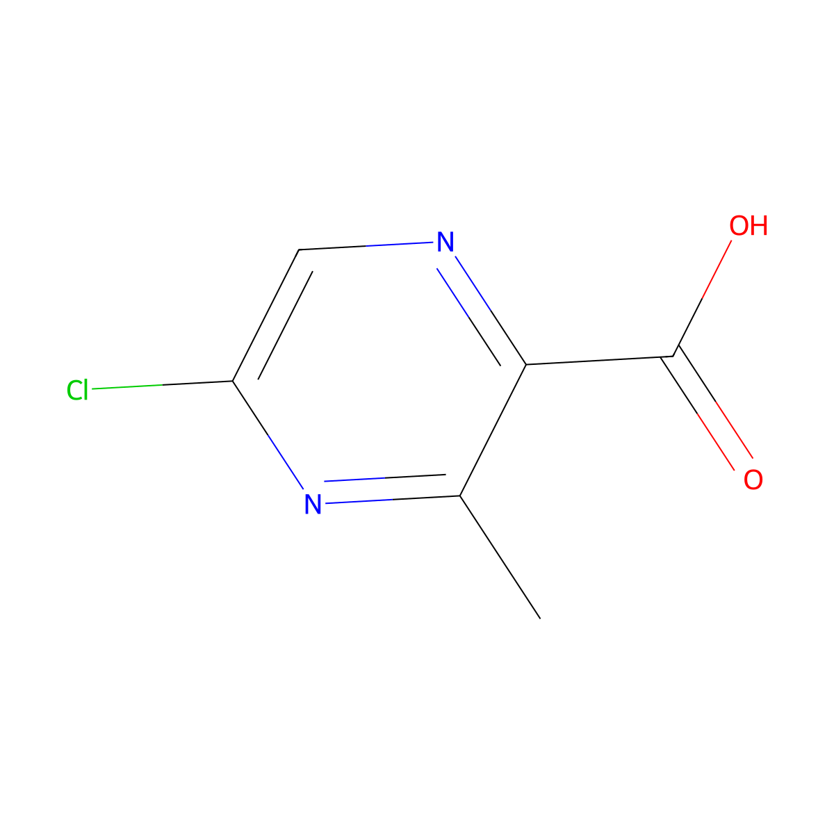 5-Chloro-3-methylpyrazine-2-carboxylic acid molecular structure, CAS 1393570-19-8