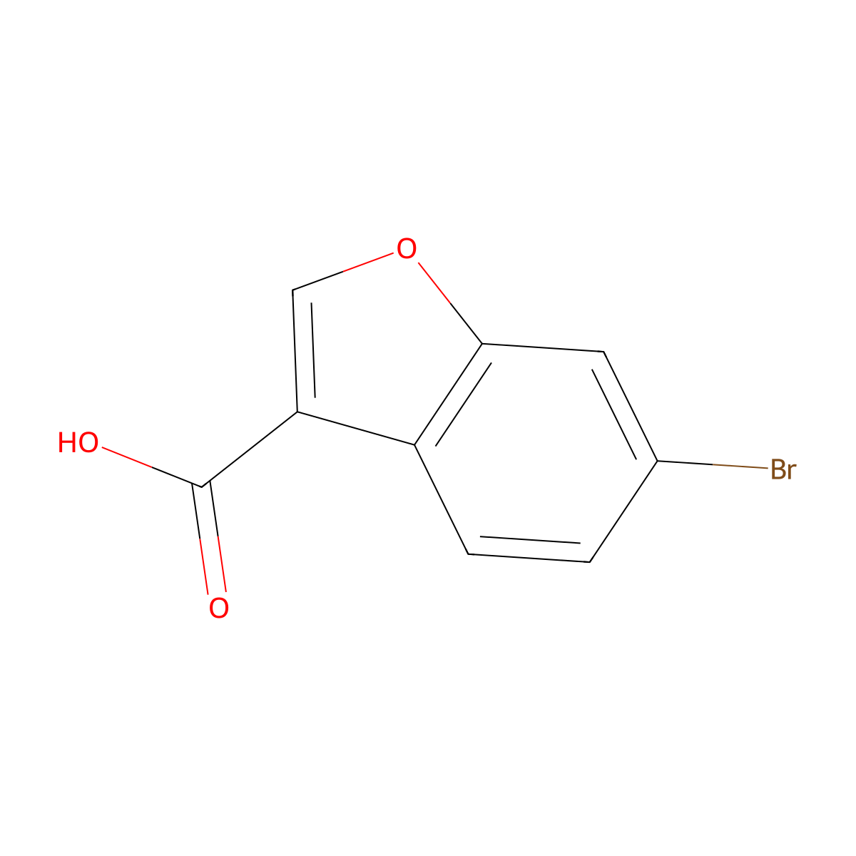 6-Bromobenzofuran-3-carboxylic acid molecular structure, CAS 1393570-42-7
