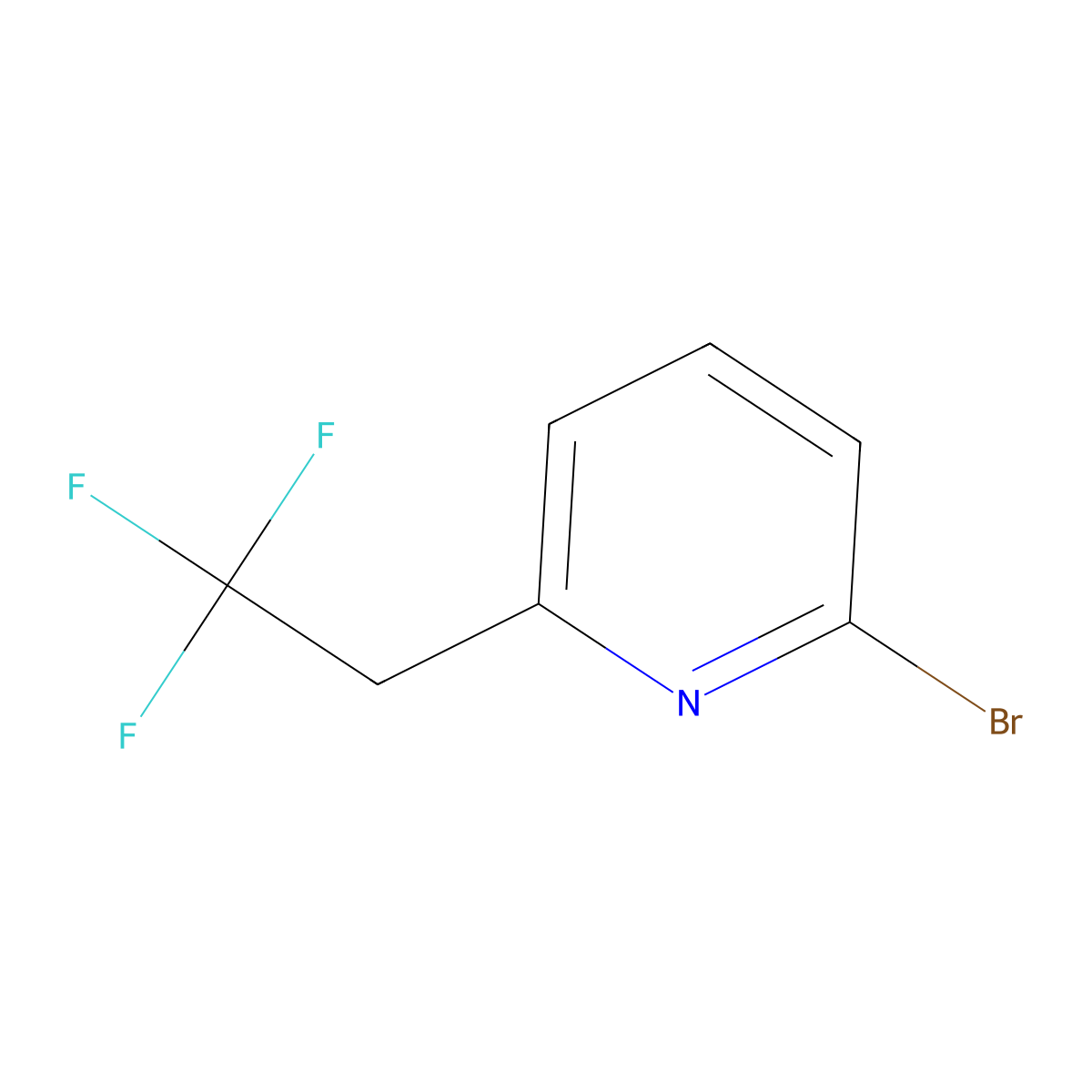 2-Bromo-6-(2,2,2-trifluoroethyl)pyridine molecular structure, CAS 1393570-50-7