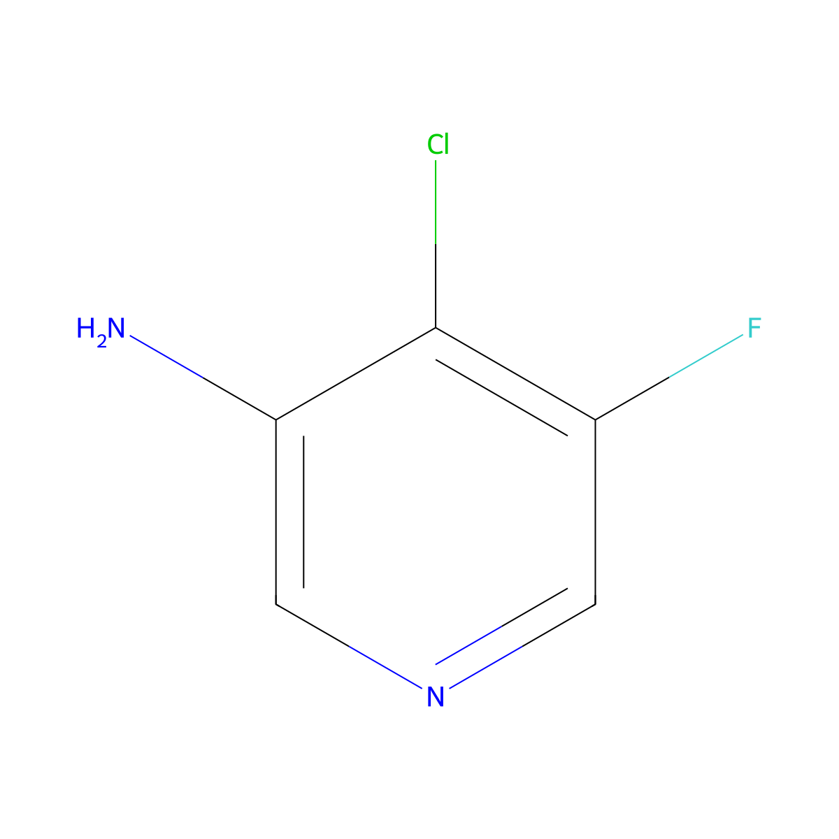 4-Chloro-5-fluoropyridin-3-amine molecular structure, CAS 1393570-52-9