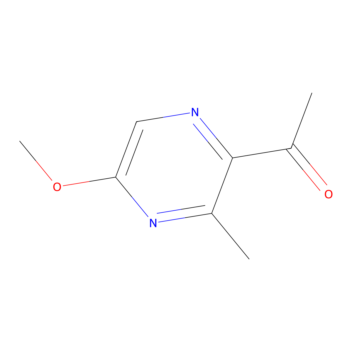 1-(5-Methoxy-3-methyl-pyrazin-2-yl)ethanone molecular structure, CAS 1393572-23-0