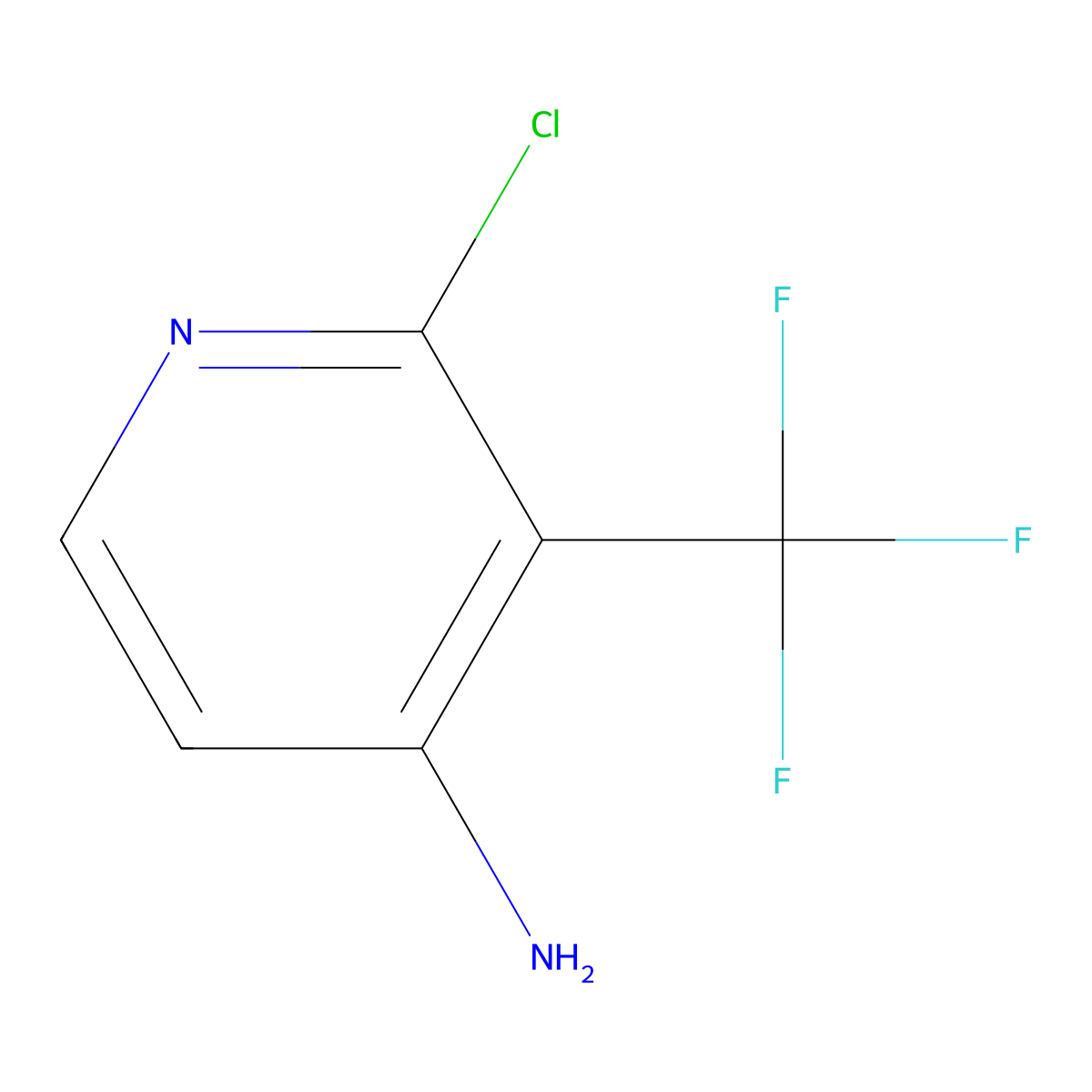 2-Chloro-3-(trifluoromethyl)pyridin-4-amine molecular structure, CAS 1393572-25-2