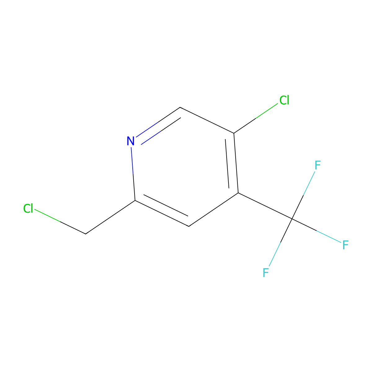 5-Chloro-2-(chloromethyl)-4-(trifluoromethyl)pyridine molecular structure, CAS 1393572-44-5