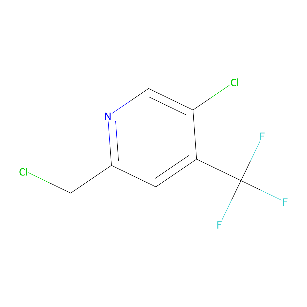 5-Chloro-2-(chloromethyl)-4-(trifluoromethyl)pyridine molecular structure, CAS 1393572-44-5
