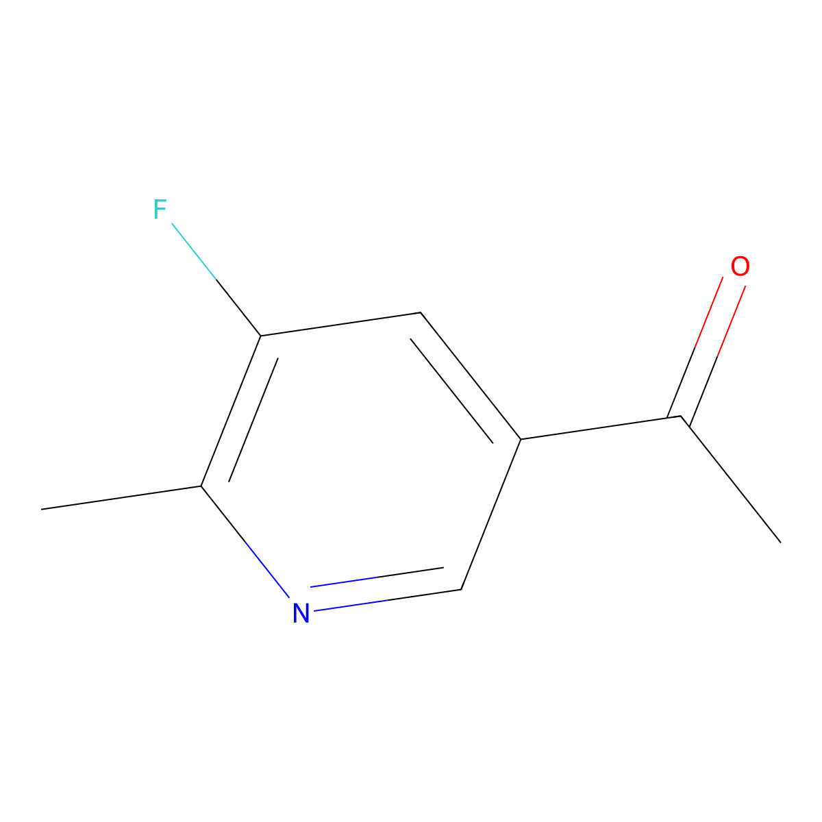 1-(5-Fluoro-6-methylpyridin-3-yl)ethan-1-one molecular structure, CAS 1393572-48-9