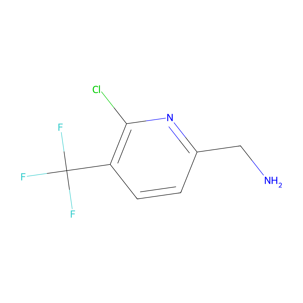 (6-Chloro-5-(trifluoromethyl)pyridin-2-yl)methanamine molecular structure, CAS 1393572-67-2