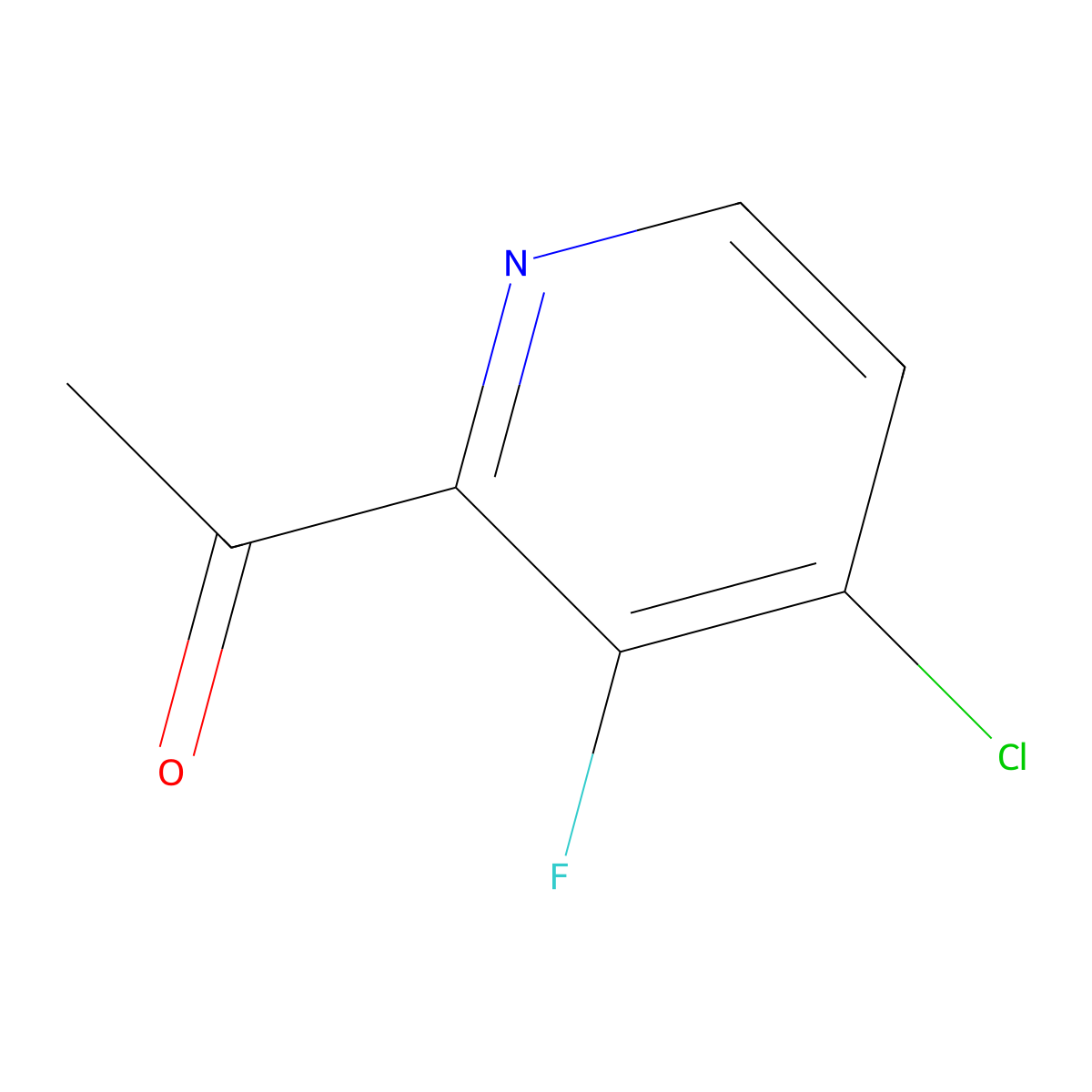 1-(4-Chloro-3-fluoropyridin-2-yl)ethan-1-one molecular structure, CAS 1393572-94-5