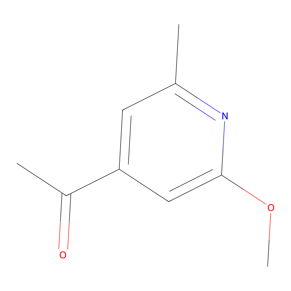 1-(2-Methoxy-6-methylpyridin-4-YL)ethanone molecular structure, CAS 1393572-96-7