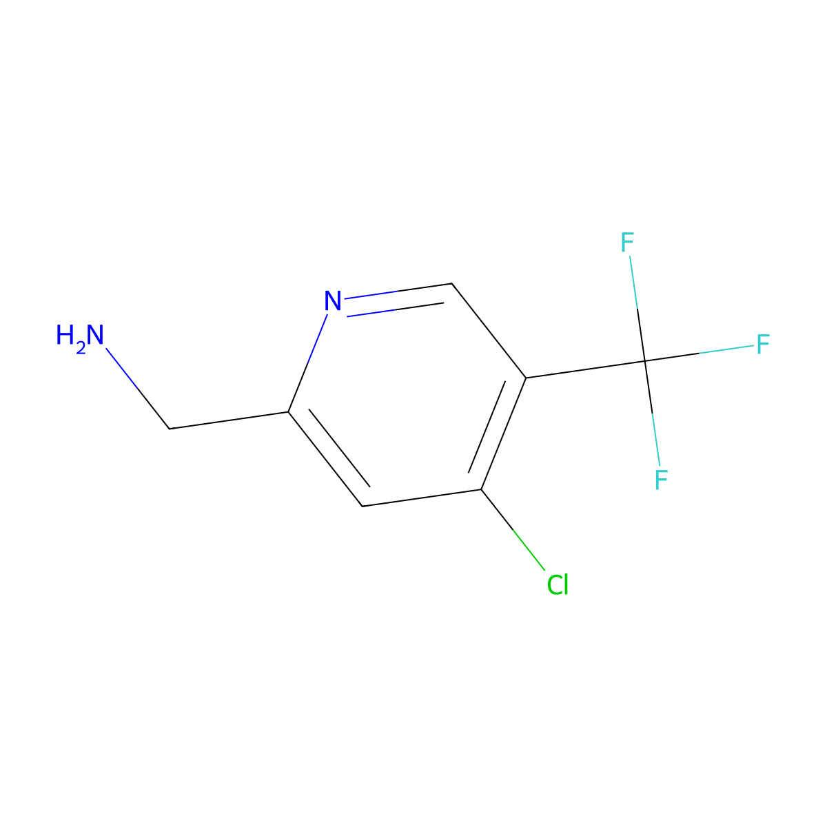 (4-Chloro-5-(trifluoromethyl)pyridin-2-yl)methanamine molecular structure, CAS 1393574-30-5