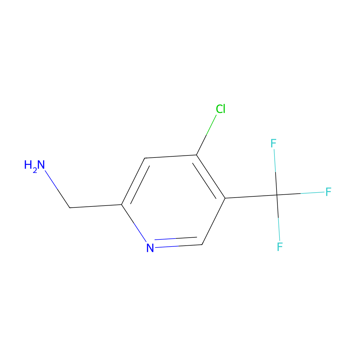 (4-Chloro-5-(trifluoromethyl)pyridin-2-yl)methanamine molecular structure, CAS 1393574-30-5