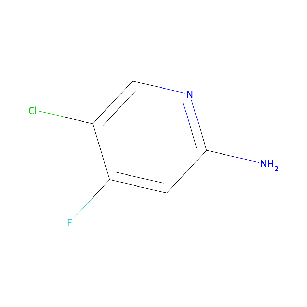 5-Chloro-4-fluoropyridin-2-amine molecular structure, CAS 1393574-54-3