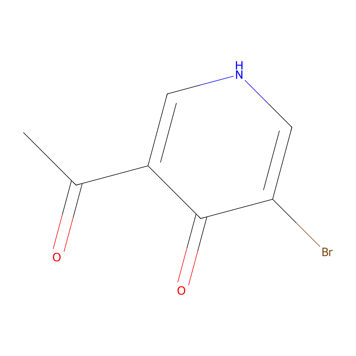 1-(5-Bromo-4-hydroxypyridin-3-YL)ethanone molecular structure, CAS 1393574-89-4