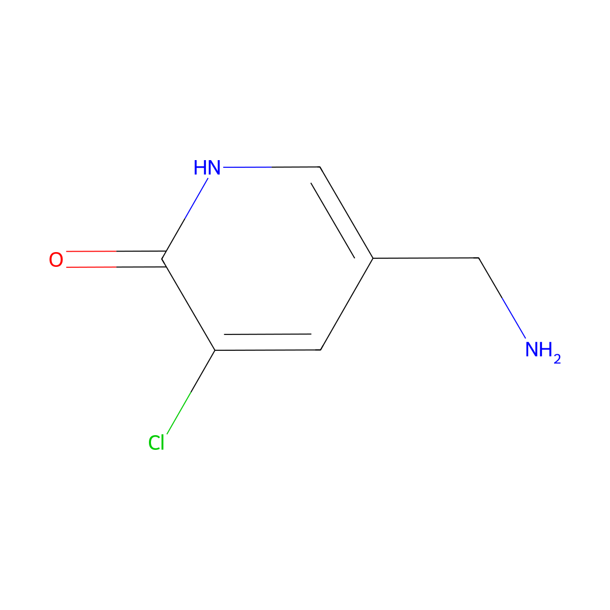 5-(Aminomethyl)-3-chloropyridin-2-OL molecular structure, CAS 1393575-12-6