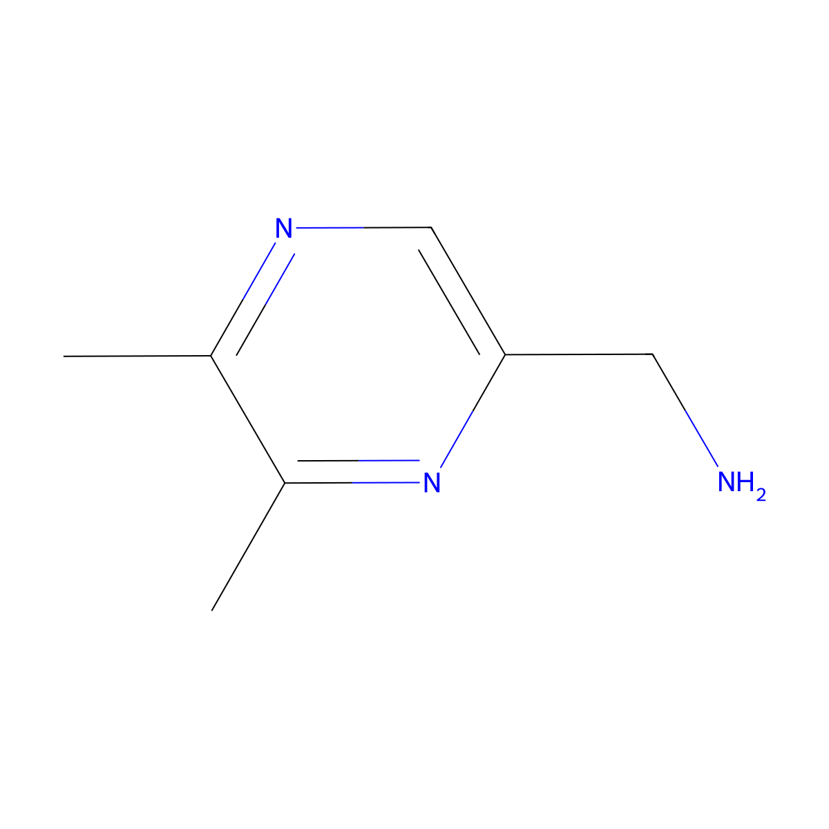 (5,6-Dimethylpyrazin-2-yl)methanamine molecular structure, CAS 1393575-43-3